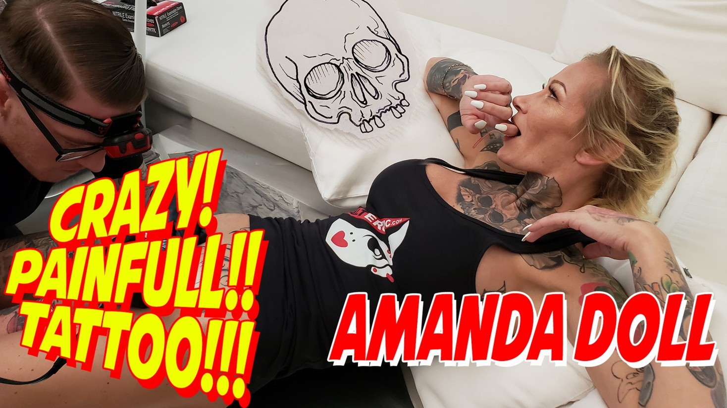Amanda Doll Double Anal and Pussy Tattoo BTS