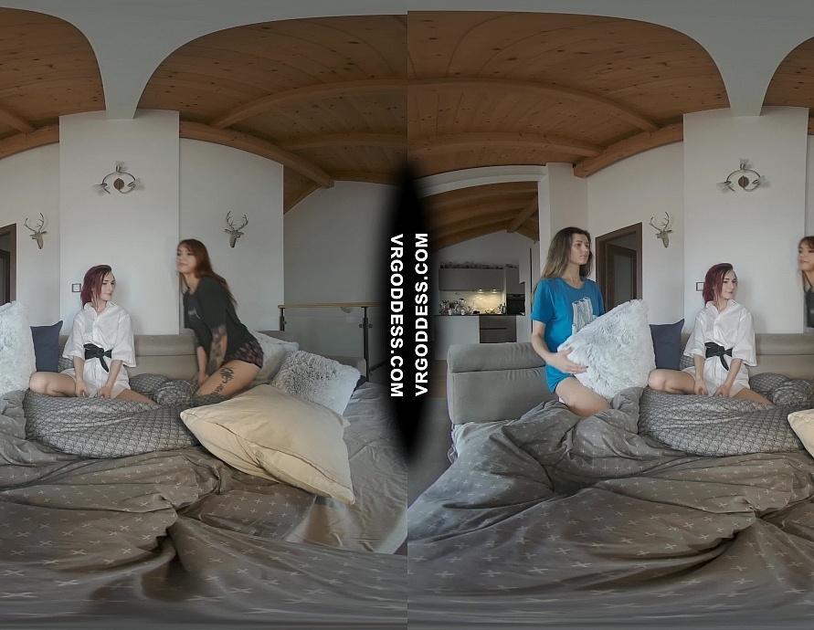 On Vacation with Cheri Josie While They Use Hitachi Dildo on Poppy Hard Orgasm