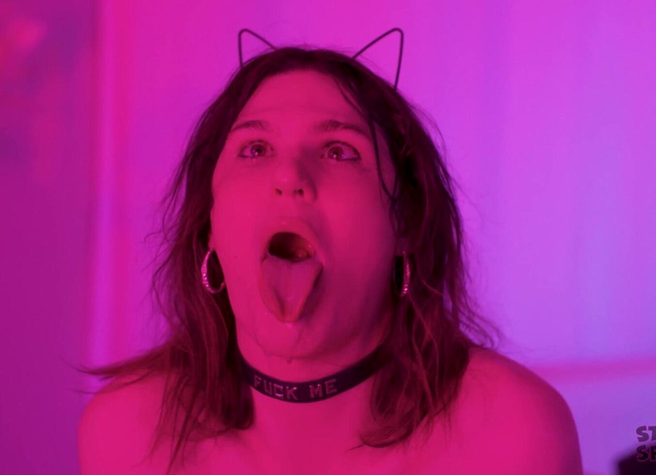 Domme Tgirl Face Fucks Her Rimming Free Use Fleshlight Sub Tgirl In Chastity