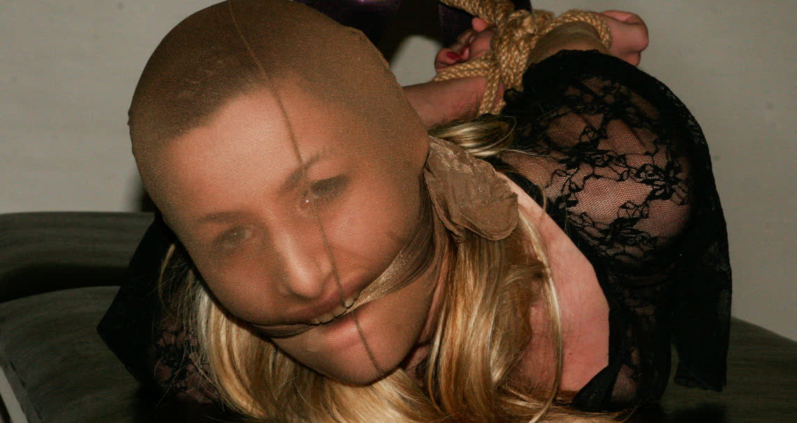 Hogtied Pantyhose-Cleavegagged
