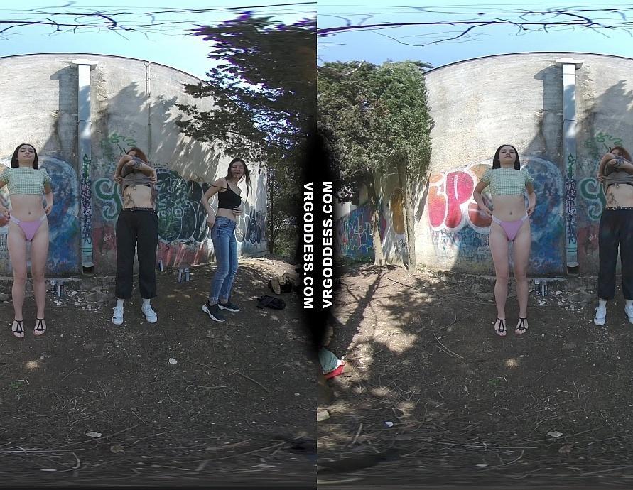 On Vacation with Matty Cheri Rebeka Ruby Nude in Public Painting Graffiti and Dancing