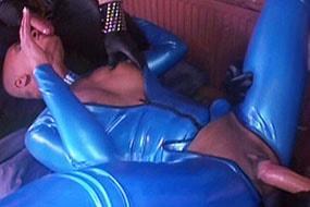 Horny Ebony Babe in Catsuit