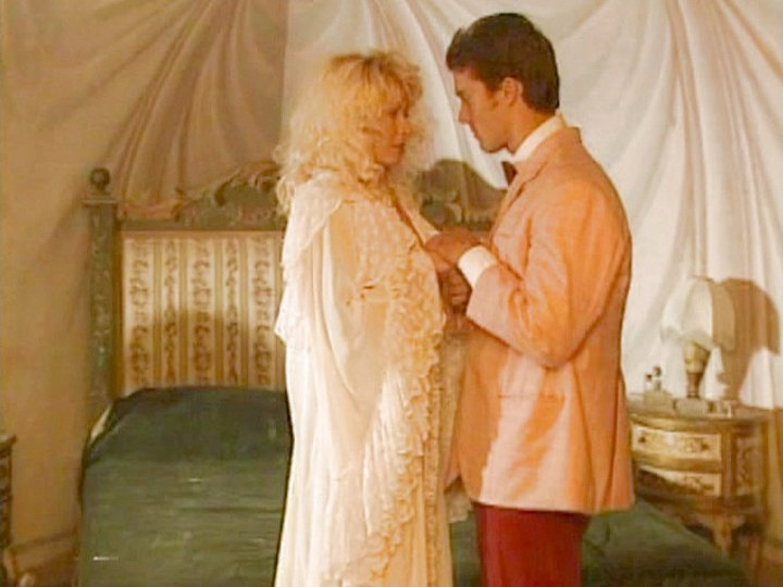 Blonde Whore in Lingerie Gets Fucked in One on One Scene.