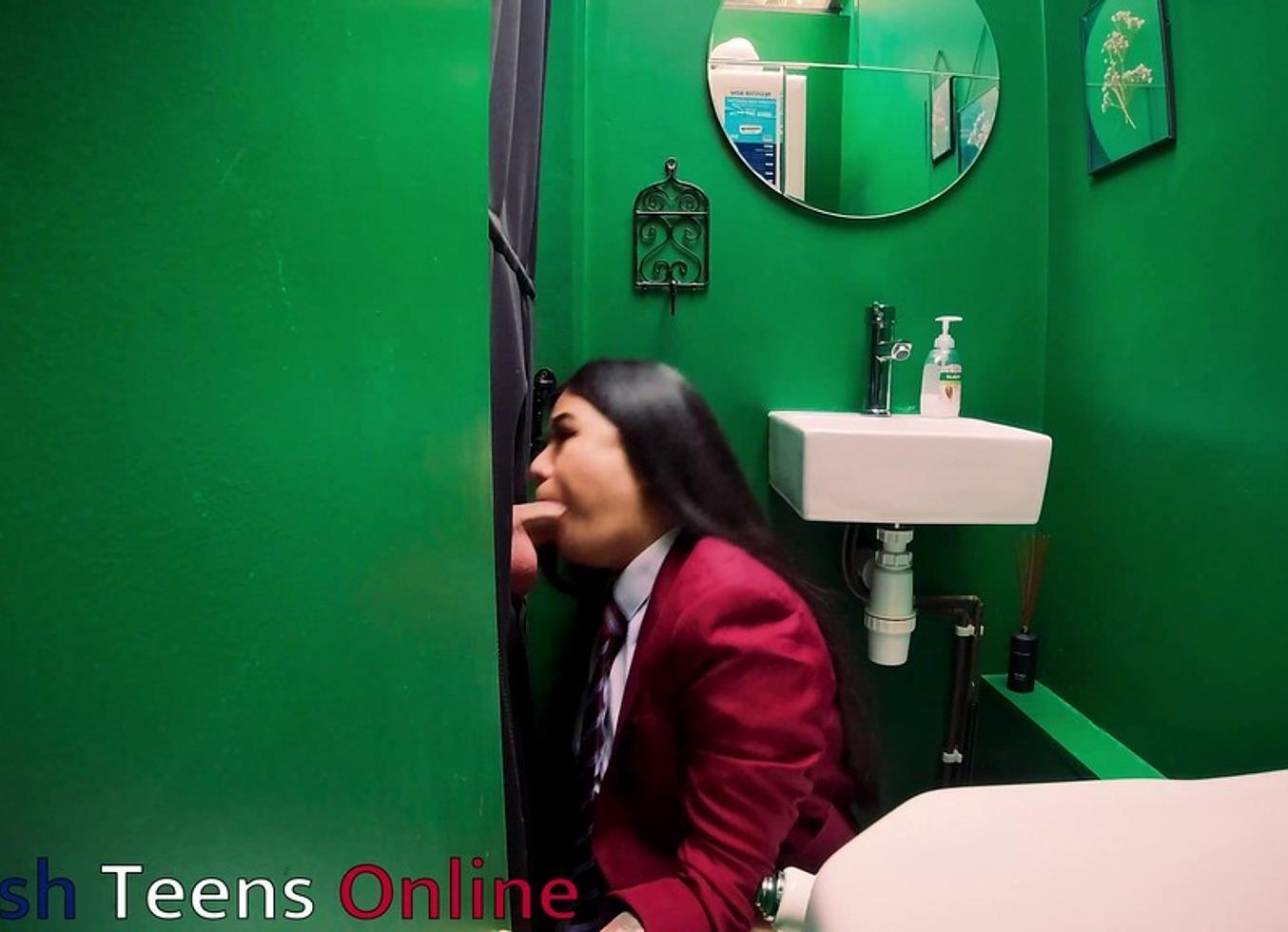 Student Sucks Dick At The Gloryhole