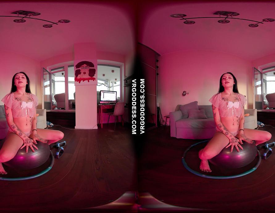 Dora Naked Working Out And Fingering Herself On The Exercise Ball