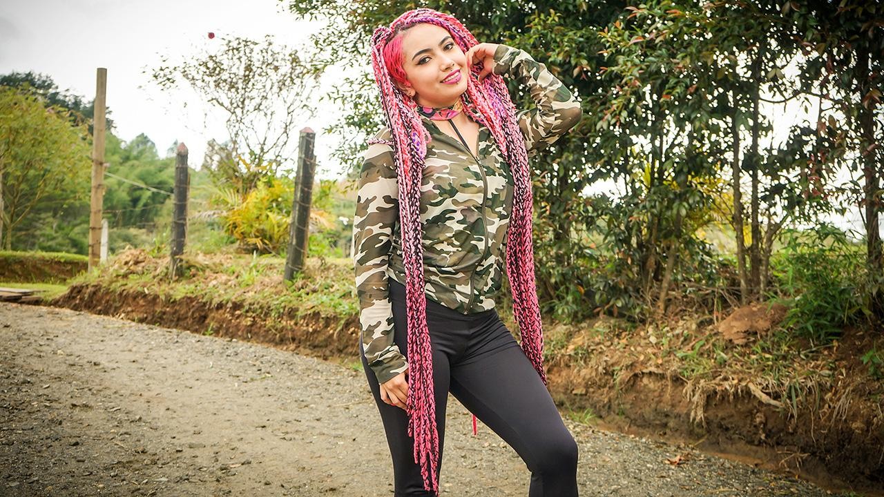 Pink-Hair Latina Pounding