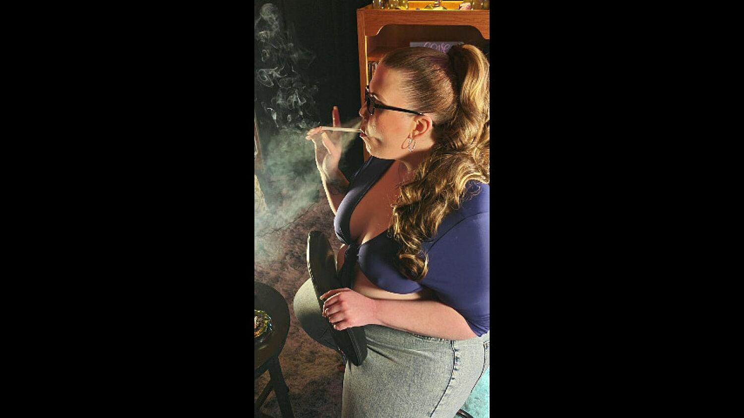 On A Stool Smoking And Sucking On My Tootsie Pop Again