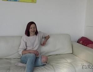 First Time Casting Couch Naked Video Hot Bleika Uses a Small Dildo