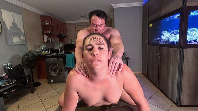 Chubby Whore Gets Fishhooked Doggy Style Fucking Creampie After Blowjob