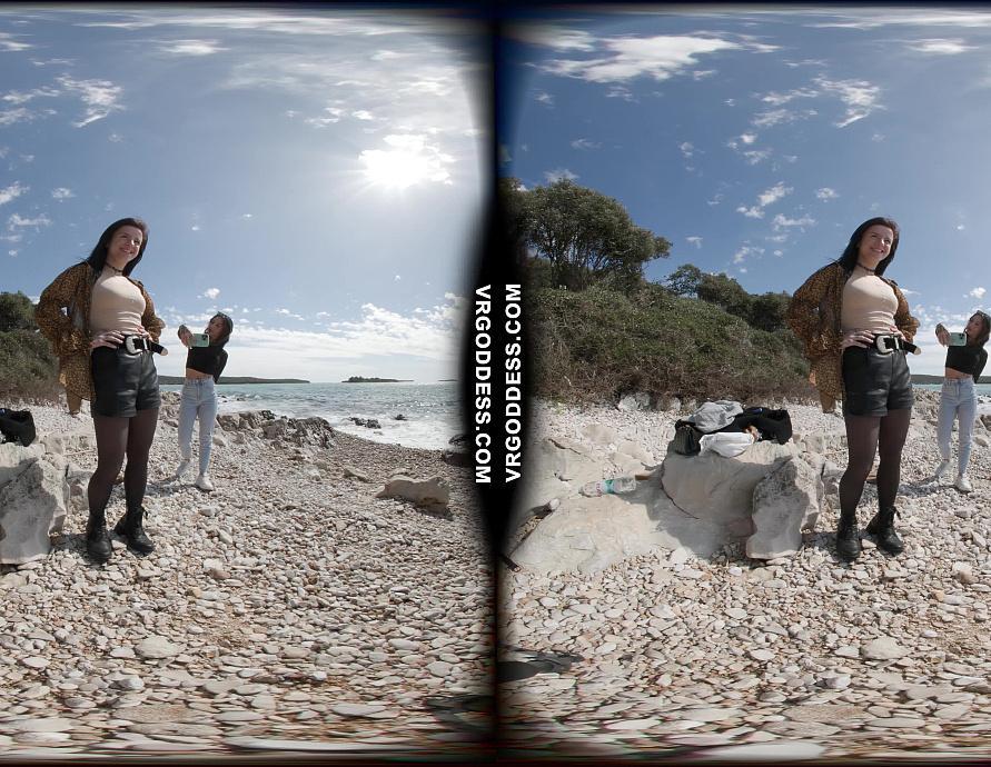 Long Day At The Nude Beach With Two Teens Gabriela Lati And Dora Picnic Painting