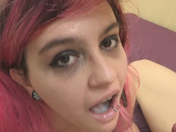 We Cum a Load on Namine's Face. 18Yo Teen Facial.