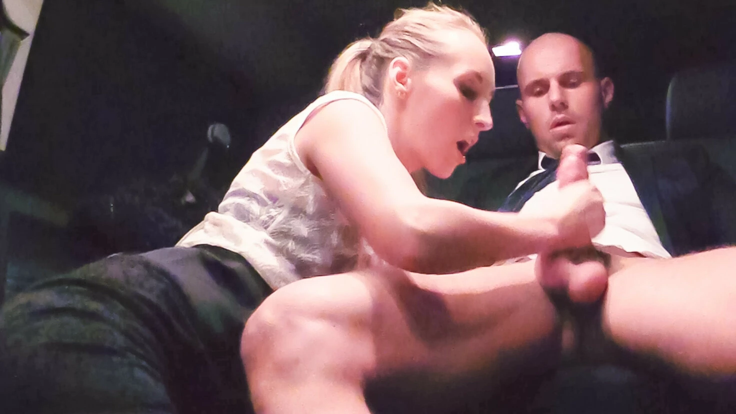 Blonde Rides Dick in a Car