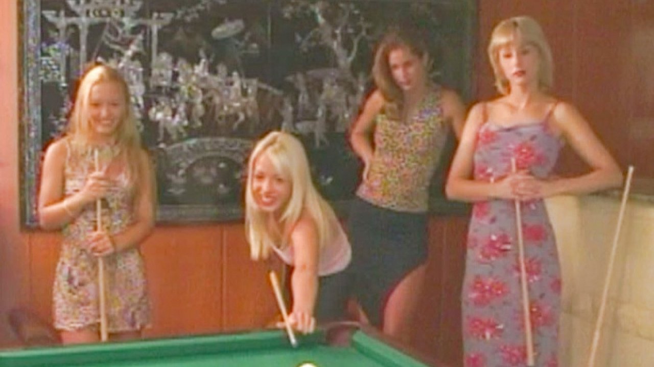 Blonde Beauties Celia And Megan Cole Have Lesbian Dildo Sex On Pool Table