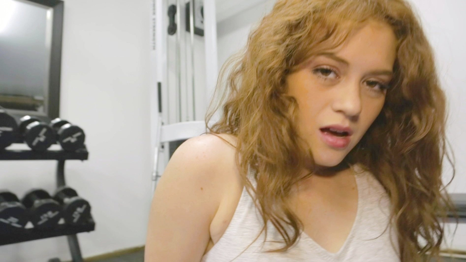 Alice Green Had a Good Work Out and Now She's Working Out Your Cock!