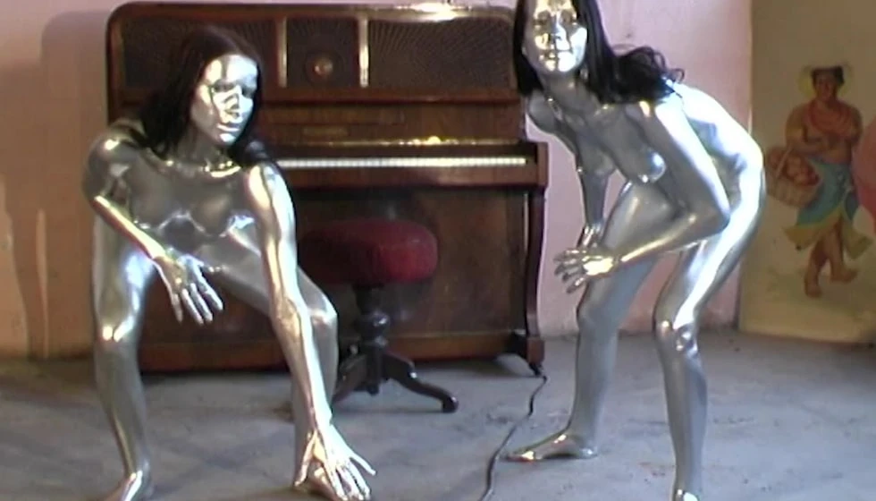 Long Legs in Silver Painting