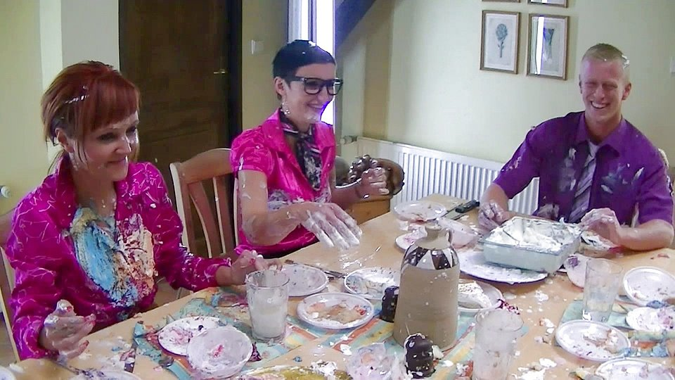 Messy Sluts Share Pussy and Dessert Cream Together
