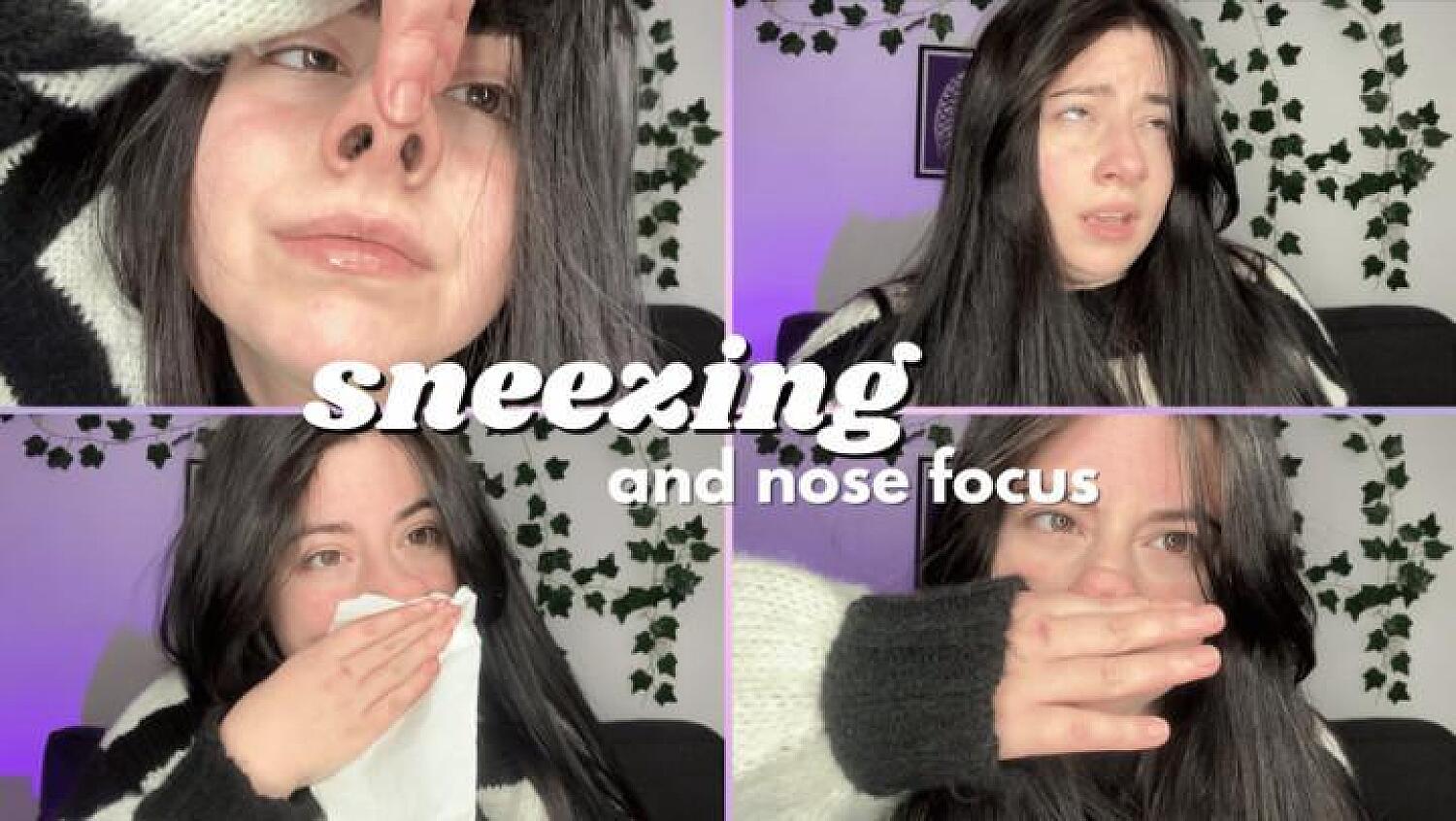 Sneezing And Nose Focus
