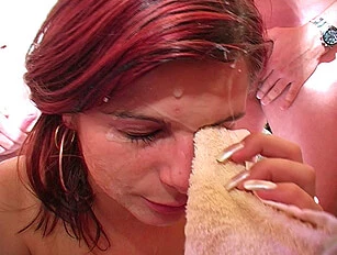 Facial Cum for Redhead and Blonde Chicks
