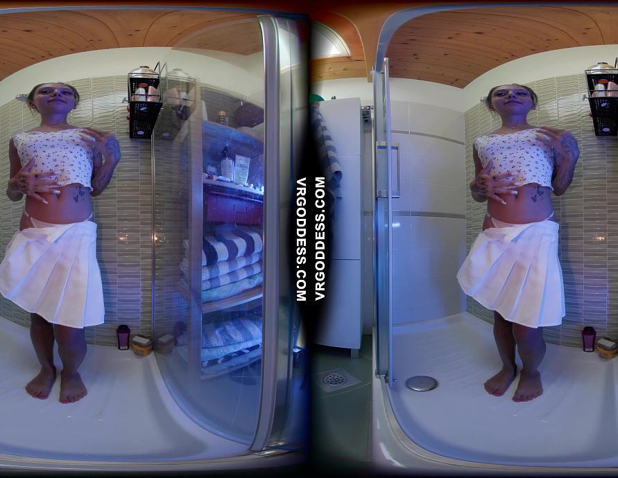 Dora Showering And Shaving Her Tight Petite Body