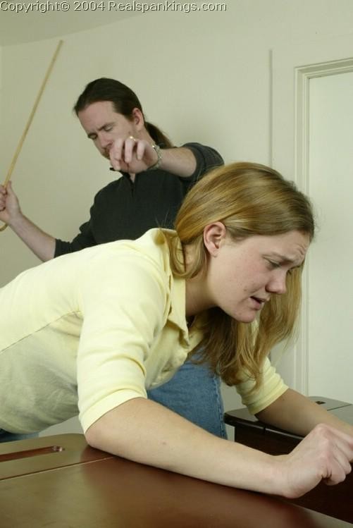 Jennifer Caned, April Strapped