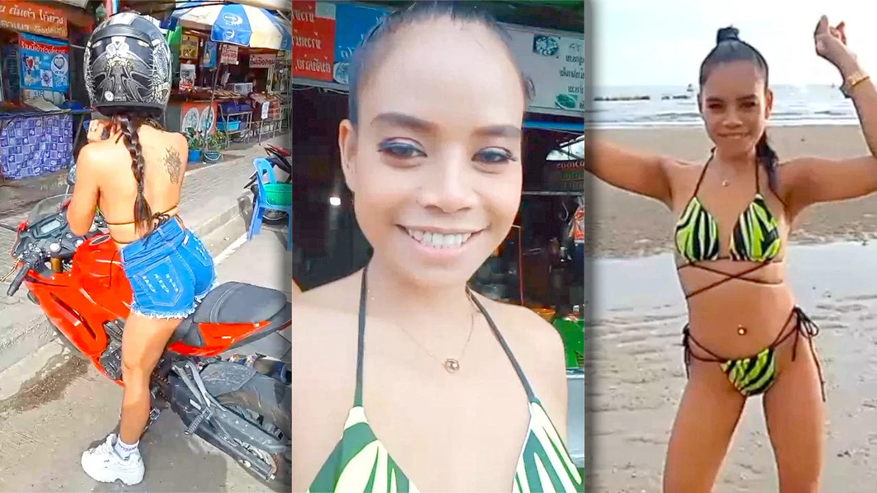 Asian Biker Chick Visiting Pattaya