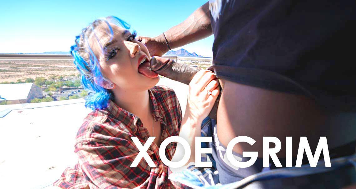 Blue Haired Xoe Grim Takes Kingbbc