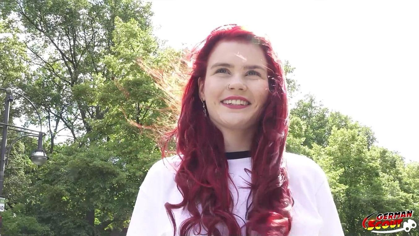 German Scout - Redhead Football Fan Mia May Pickup for Public Anal Fuck at Public Viewing