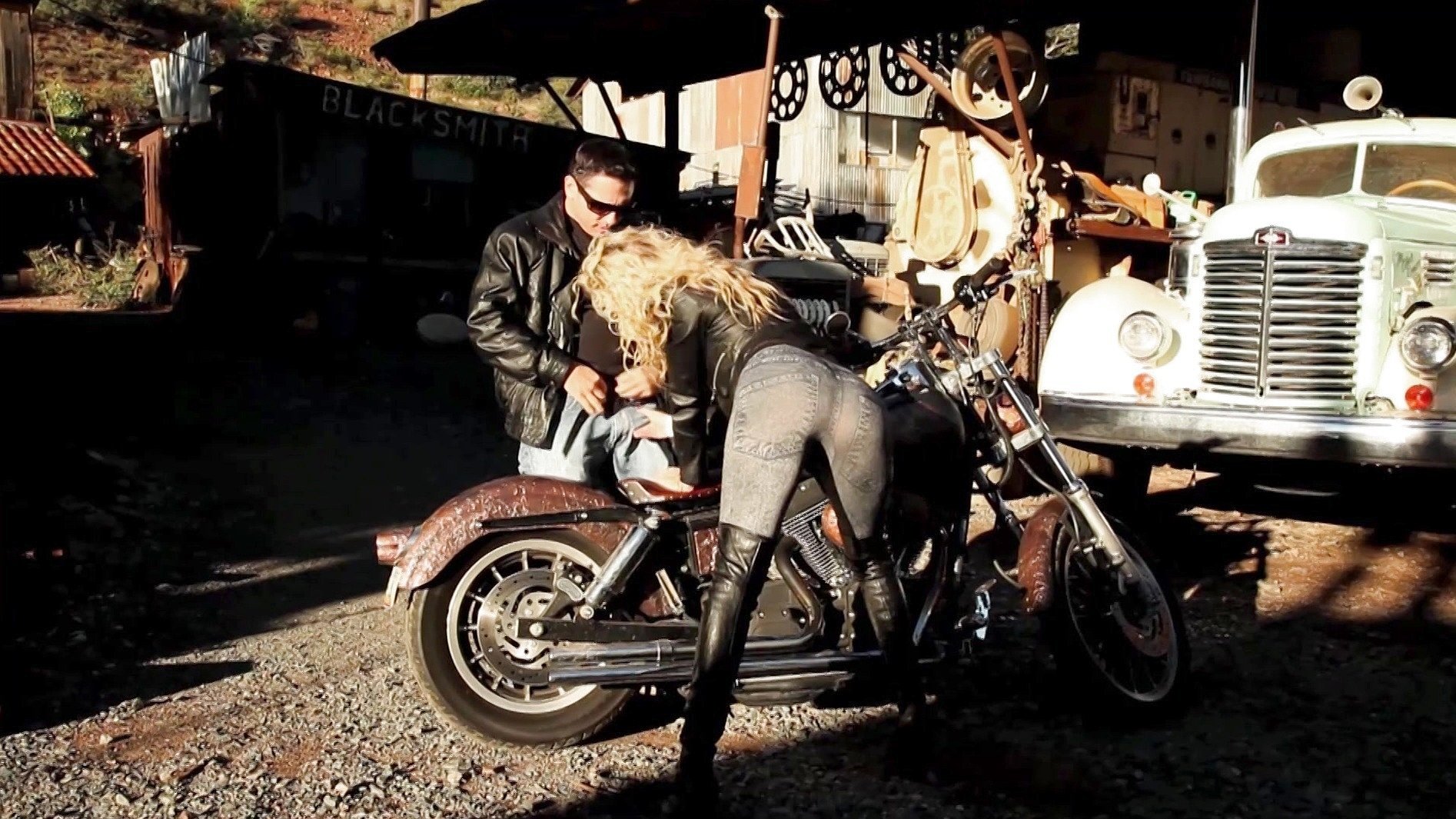 Jazy Berlin Sucks and Fucks a Biker to Make a Wing Man Out of Him