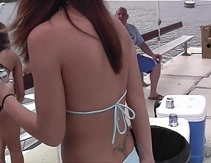 Wild Day with Naked Party College Girls at the World Famous Party Cove