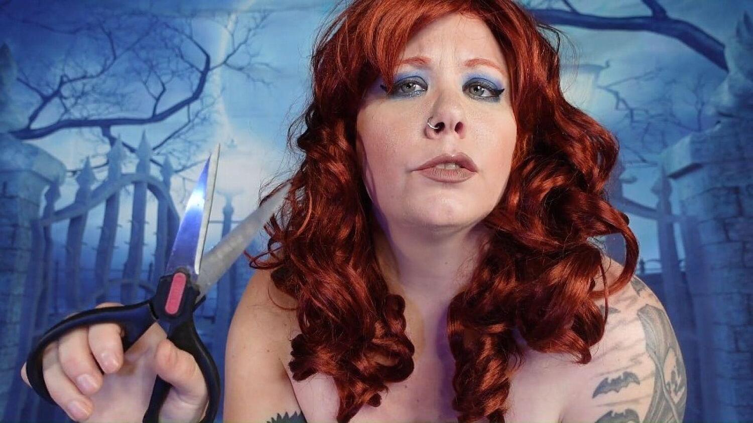 Surprise Penectomy From Goth Girl In Graveyard