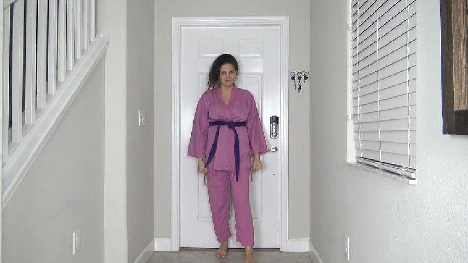 Sadie's Karate Ballbusting Practice