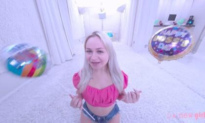 Super Hot Blonde Strips For You For Your Promotion