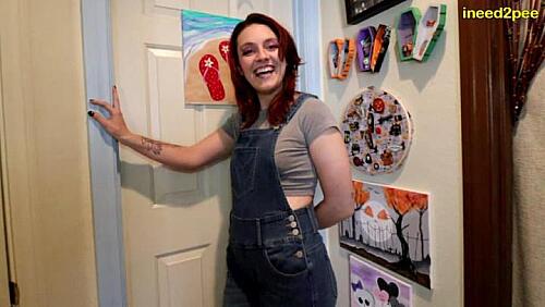 Redhead Blake Jones Wetting Denim Overalls 1st Time