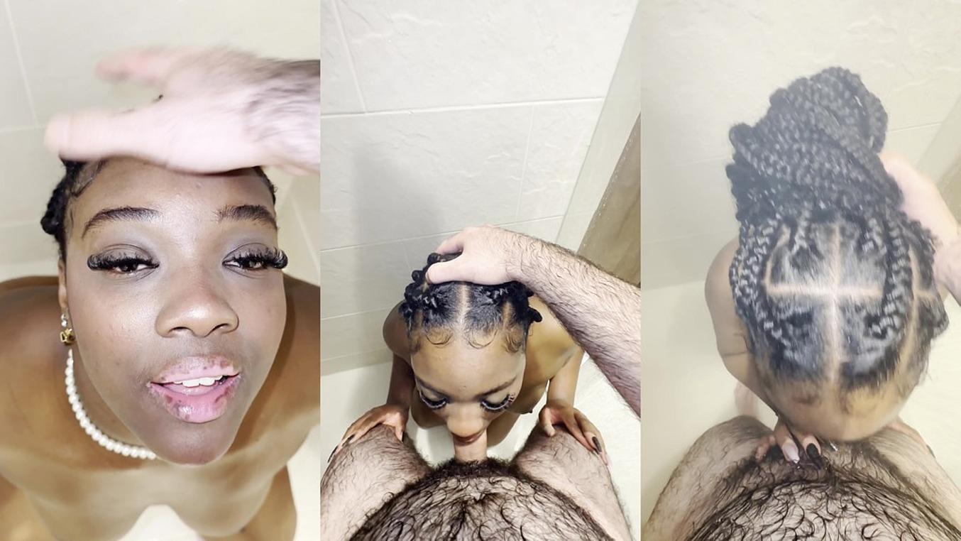 Black Girl Drinks Piss & Fucks In Shower!