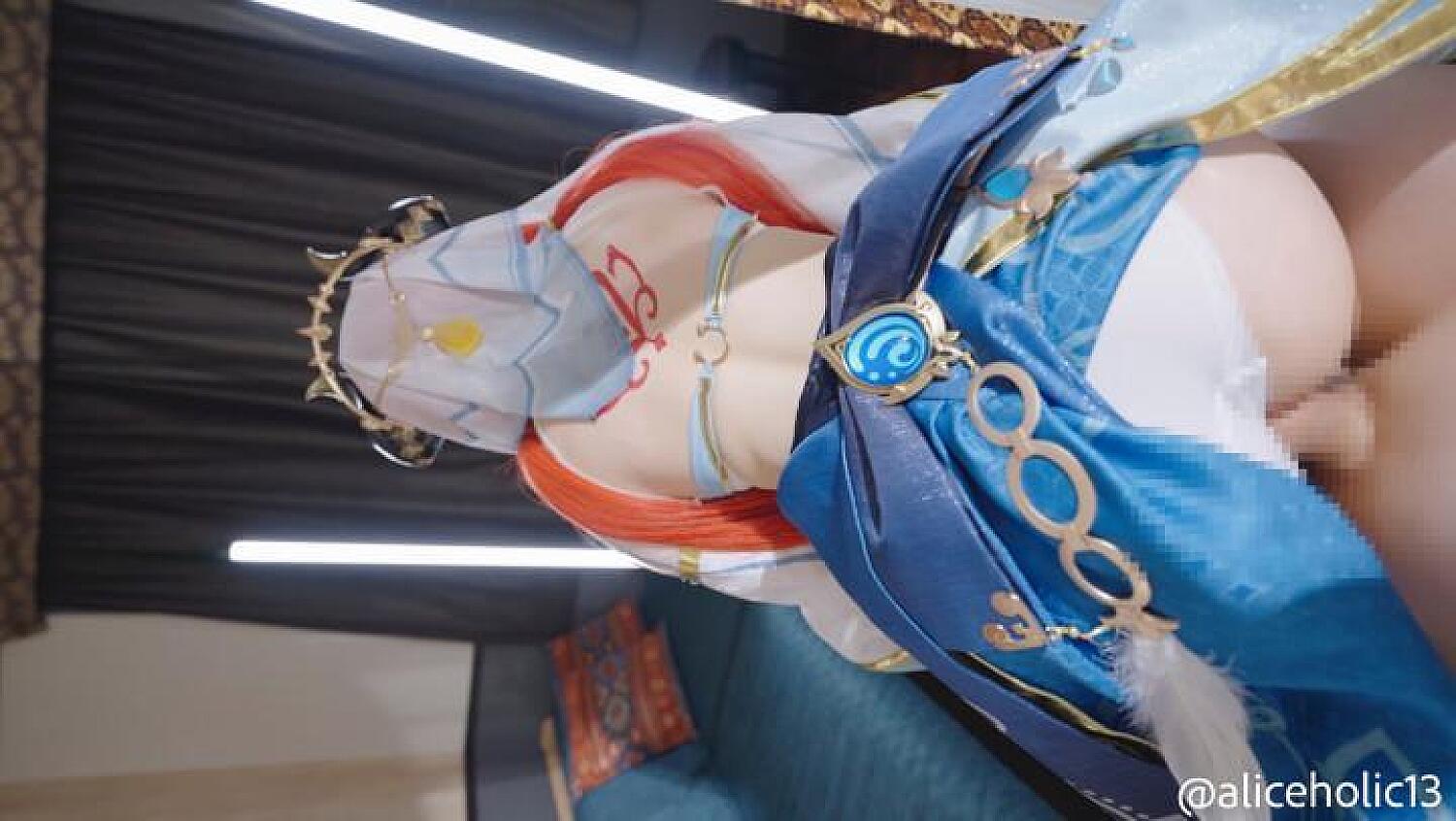 Genshin Nilou Cosplaying Passionate Kissing And Creampie Sex