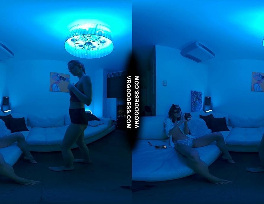 Deep Blue Late Night Miss Pussycat and Rebeka Ruby Licking and Tribbing Clit to Clit