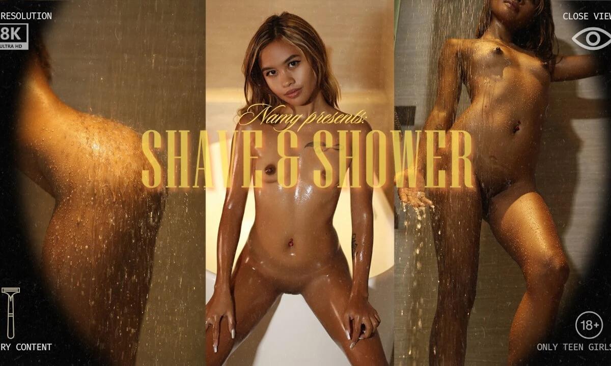 Asian 18+ Teen Intimate Shower Shave: No More Hairy Tight Pussy