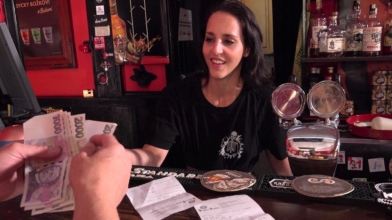 Hardcore Sex in a Bar with a Beautiful Waitress