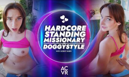 Hardcore Standing Missionary & Doggystyle with Horny Babes