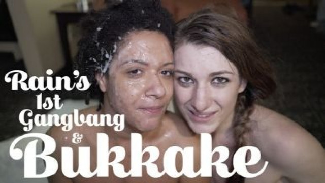 Rains First Gangbang & Bukkake