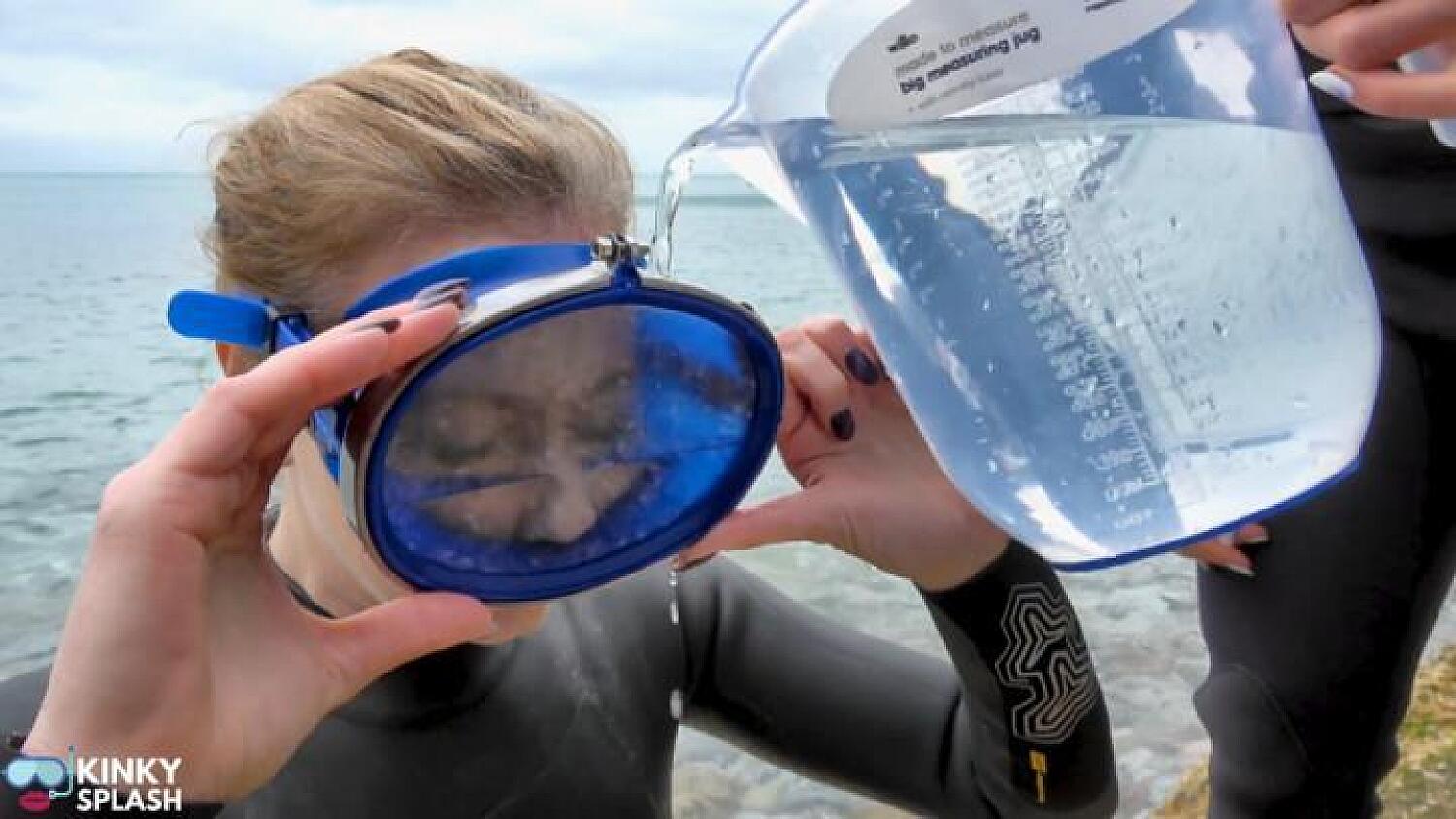Wetsuit Babes & Dive Mask Fun At The Beach