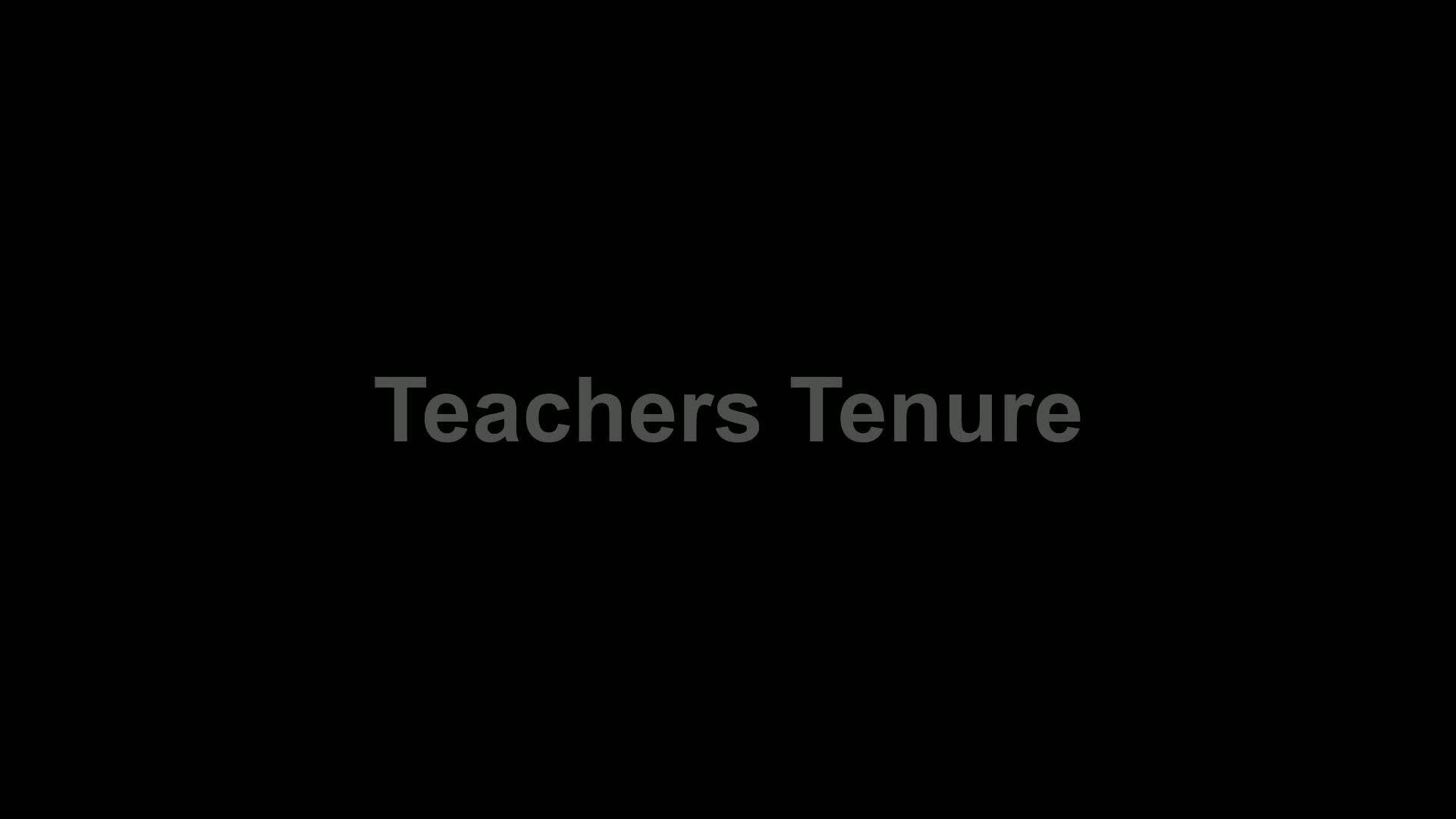 Teachers Tenure