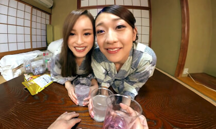 Ria Kashii & Rino Kirishima – Fun at the Beach Before Threesome at the Onsen Day Two Part 1