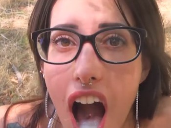 Great Fuck with Nata Lee and Rafa Cums Brutally Over Glasses and Body of Our Amateur Horny Slut.