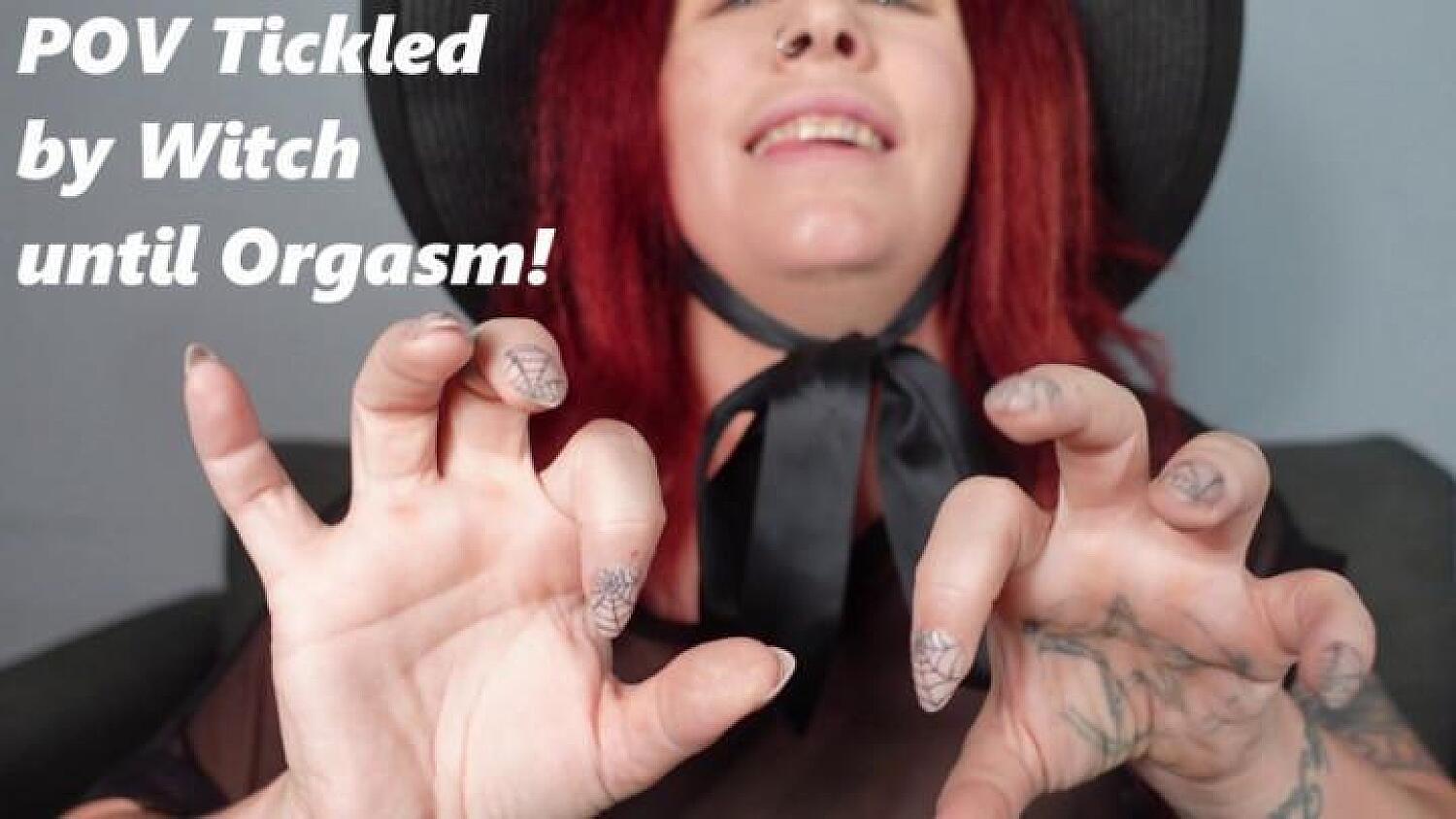 POV Tickles Until Cum From Witch With Sharp Nails