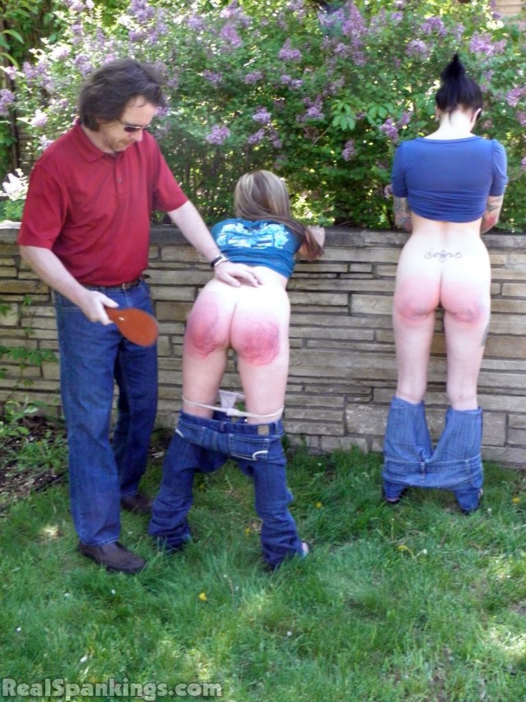 Jade and Riley Spanked Outdoors (Part 2)