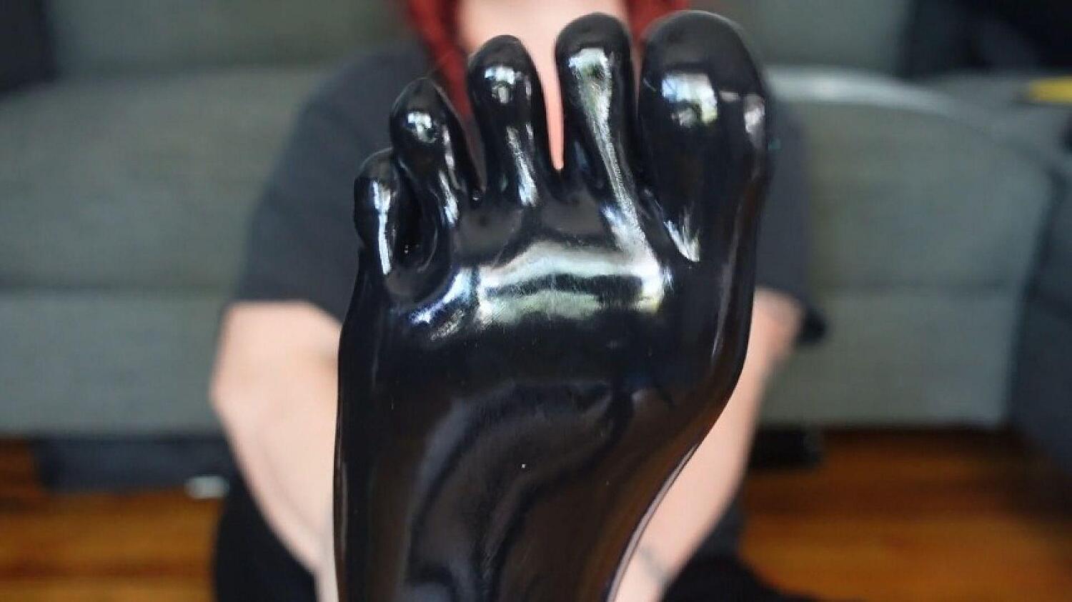 Black Latex Socks Tease And Shine