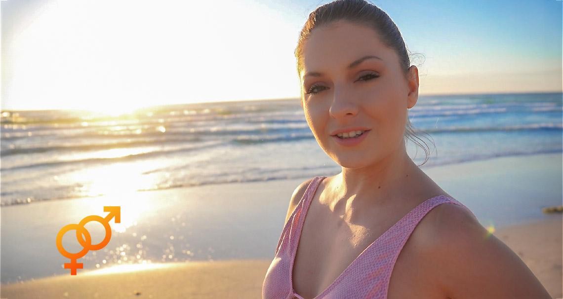 Hot Blowjob on the Beach