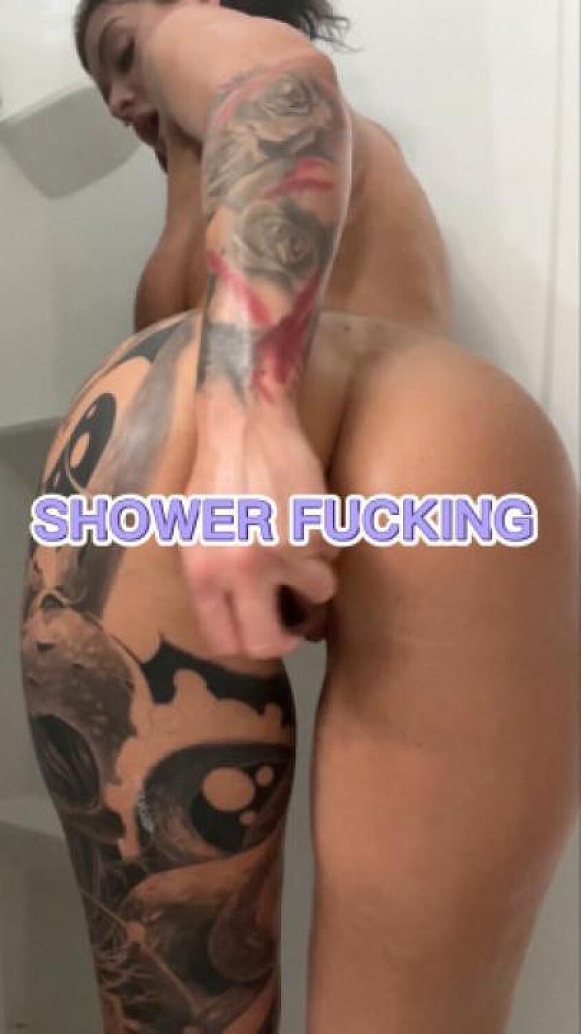 Solo Shower Fuck From Behind