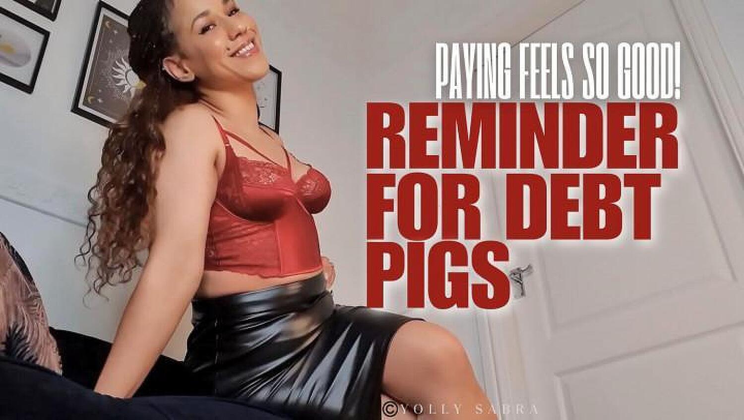 Reminder For Debt Pigs